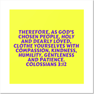 Bible Verse Colossians 3:12 Posters and Art